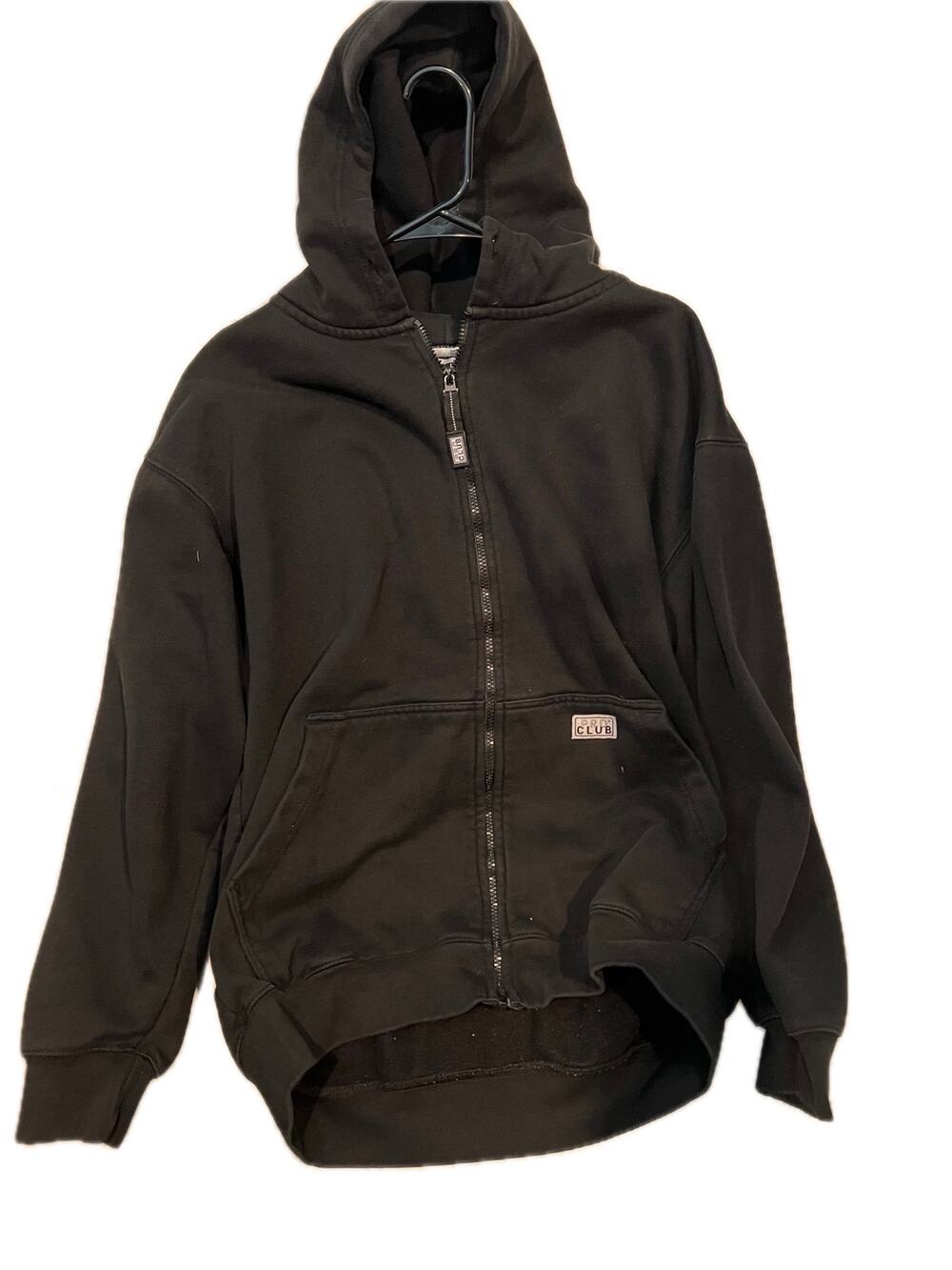 Pro Club Black Full Zip Heavy Duty Hoodie Mens Large
